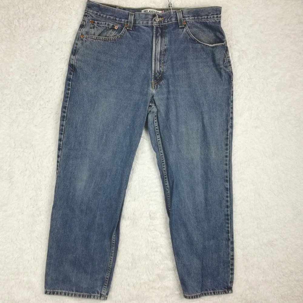 Levi's Mens Jeans 550 Relaxed Fit Straight Blue Denim Medium Wash 38x30